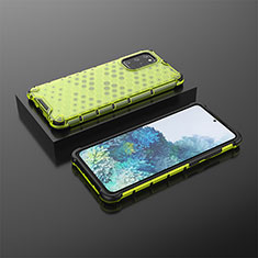 Silicone Transparent Frame Case Cover 360 Degrees AM2 for Samsung Galaxy S20 Plus Green