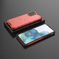 Silicone Transparent Frame Case Cover 360 Degrees AM2 for Samsung Galaxy S20 Plus Red