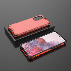 Silicone Transparent Frame Case Cover 360 Degrees AM2 for Samsung Galaxy S20 Red