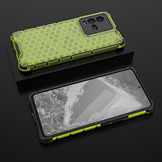 Silicone Transparent Frame Case Cover 360 Degrees AM2 for Vivo iQOO 10 5G Green