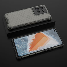 Silicone Transparent Frame Case Cover 360 Degrees AM2 for Vivo iQOO 10 Pro 5G Black