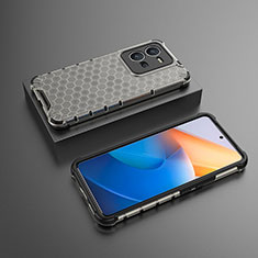 Silicone Transparent Frame Case Cover 360 Degrees AM2 for Vivo X80 Lite 5G Black