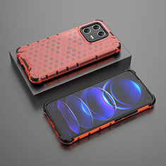 Silicone Transparent Frame Case Cover 360 Degrees AM2 for Xiaomi Mi 13 5G Red