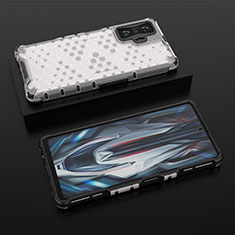 Silicone Transparent Frame Case Cover 360 Degrees AM2 for Xiaomi Poco F4 GT 5G White