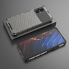 Silicone Transparent Frame Case Cover 360 Degrees AM2 for Xiaomi Poco M5 4G Black
