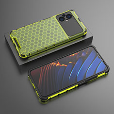 Silicone Transparent Frame Case Cover 360 Degrees AM2 for Xiaomi Poco M5 4G Green
