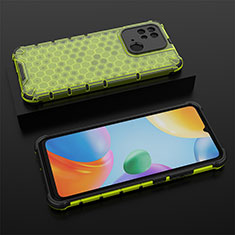 Silicone Transparent Frame Case Cover 360 Degrees AM2 for Xiaomi Redmi 10C 4G Green