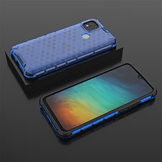 Silicone Transparent Frame Case Cover 360 Degrees AM2 for Xiaomi Redmi 9 India Blue