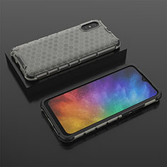 Silicone Transparent Frame Case Cover 360 Degrees AM2 for Xiaomi Redmi 9AT Black