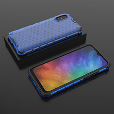 Silicone Transparent Frame Case Cover 360 Degrees AM2 for Xiaomi Redmi 9i Blue