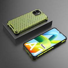 Silicone Transparent Frame Case Cover 360 Degrees AM2 for Xiaomi Redmi A1 Green