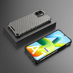 Silicone Transparent Frame Case Cover 360 Degrees AM2 for Xiaomi Redmi A2 Black