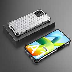 Silicone Transparent Frame Case Cover 360 Degrees AM2 for Xiaomi Redmi A2 Plus White