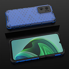 Silicone Transparent Frame Case Cover 360 Degrees AM2 for Xiaomi Redmi Note 11E 5G Blue