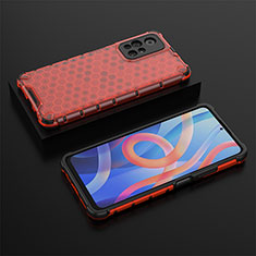 Silicone Transparent Frame Case Cover 360 Degrees AM2 for Xiaomi Redmi Note 11S 5G Red