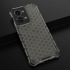 Silicone Transparent Frame Case Cover 360 Degrees AM3 for OnePlus Nord 2T 5G Black