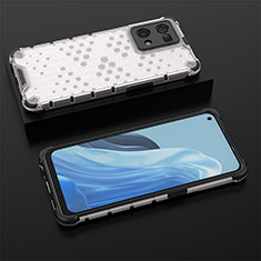 Silicone Transparent Frame Case Cover 360 Degrees AM3 for Oppo F21s Pro 4G White