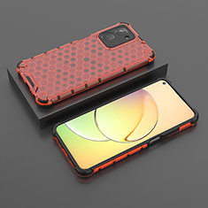 Silicone Transparent Frame Case Cover 360 Degrees AM3 for Realme 10 4G Red