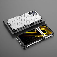 Silicone Transparent Frame Case Cover 360 Degrees AM3 for Realme 10 5G White