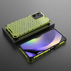 Silicone Transparent Frame Case Cover 360 Degrees AM3 for Realme 10 Pro 5G Green