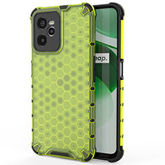 Silicone Transparent Frame Case Cover 360 Degrees AM3 for Realme C35 Green