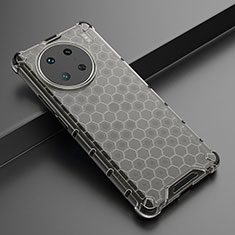 Silicone Transparent Frame Case Cover 360 Degrees AM3 for Vivo X90 Pro 5G Black