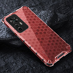 Silicone Transparent Frame Case Cover 360 Degrees AM3 for Xiaomi Mi 12T 5G Red