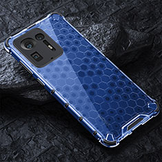 Silicone Transparent Frame Case Cover 360 Degrees AM3 for Xiaomi Mi Mix 4 5G Blue