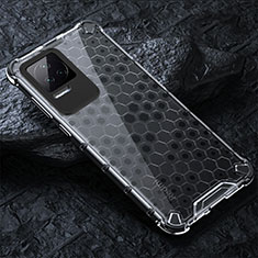 Silicone Transparent Frame Case Cover 360 Degrees AM3 for Xiaomi Poco F4 5G White