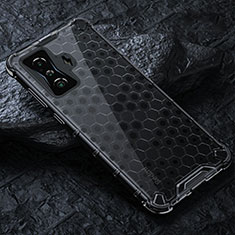 Silicone Transparent Frame Case Cover 360 Degrees AM3 for Xiaomi Poco F4 GT 5G Black