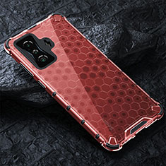 Silicone Transparent Frame Case Cover 360 Degrees AM3 for Xiaomi Poco F4 GT 5G Red