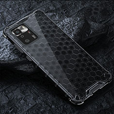 Silicone Transparent Frame Case Cover 360 Degrees AM3 for Xiaomi Poco X3 GT 5G Black