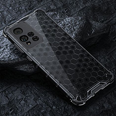 Silicone Transparent Frame Case Cover 360 Degrees AM3 for Xiaomi Redmi Note 11 Pro+ Plus 5G Black