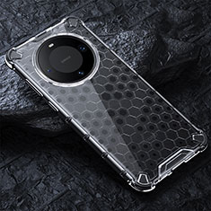 Silicone Transparent Frame Case Cover 360 Degrees AM4 for Huawei Mate 60 Gray