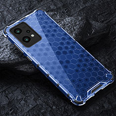 Silicone Transparent Frame Case Cover 360 Degrees AM4 for Realme 9 Pro 5G Blue