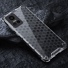 Silicone Transparent Frame Case Cover 360 Degrees AM4 for Realme GT Neo3 5G Gray