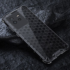 Silicone Transparent Frame Case Cover 360 Degrees AM4 for Vivo iQOO Neo6 SE 5G Black