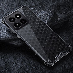 Silicone Transparent Frame Case Cover 360 Degrees AM4 for Xiaomi Mi 14 5G Black