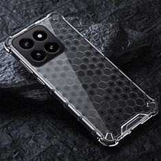 Silicone Transparent Frame Case Cover 360 Degrees AM4 for Xiaomi Mi 14 5G Gray