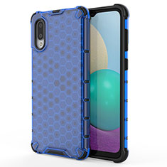 Silicone Transparent Frame Case Cover 360 Degrees for Samsung Galaxy M02 Blue