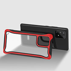 Silicone Transparent Frame Case Cover 360 Degrees for Samsung Galaxy M80S Red