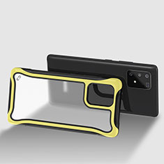 Silicone Transparent Frame Case Cover 360 Degrees for Samsung Galaxy M80S Yellow