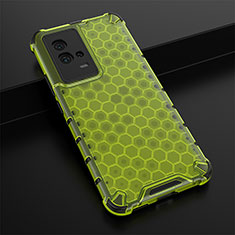 Silicone Transparent Frame Case Cover 360 Degrees M01 for Vivo iQOO 8 5G Green