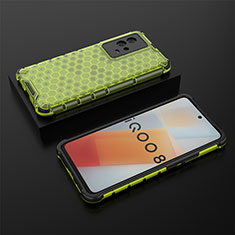 Silicone Transparent Frame Case Cover 360 Degrees M02 for Vivo iQOO 8 5G Green