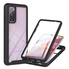 Silicone Transparent Frame Case Cover 360 Degrees YB2 for Samsung Galaxy S20 FE 5G Black