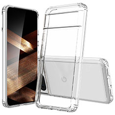 Silicone Transparent Frame Case Cover 360 Degrees Z01J for Google Pixel 8 5G Clear