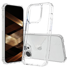Silicone Transparent Frame Case Cover 360 Degrees ZJ1 for Apple iPhone 14 Pro Clear