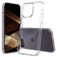 Silicone Transparent Frame Case Cover 360 Degrees ZJ2 for Apple iPhone 13 Pro Max Clear
