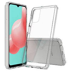 Silicone Transparent Frame Case Cover 360 Degrees ZJ4 for Samsung Galaxy M32 5G Clear