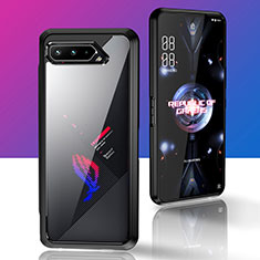 Silicone Transparent Frame Case Cover 360 Degrees ZJ5 for Asus ROG Phone 5 ZS673KS Black